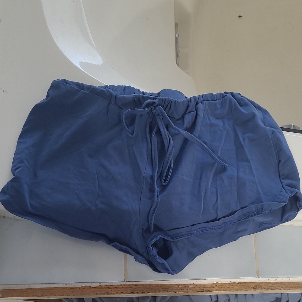 Blue Drawstring Shorts